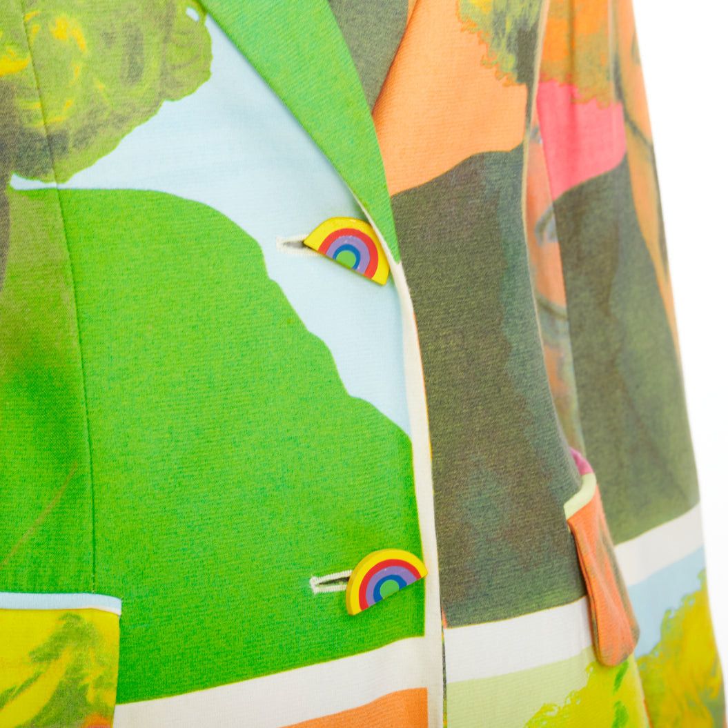Moschino rare MOSCHINO 1994 Runway Pop Art Self Portrait rainbow button blazer IT38 XS Size XS / US 0-2 / IT 36-38 - 8 Thumbnail