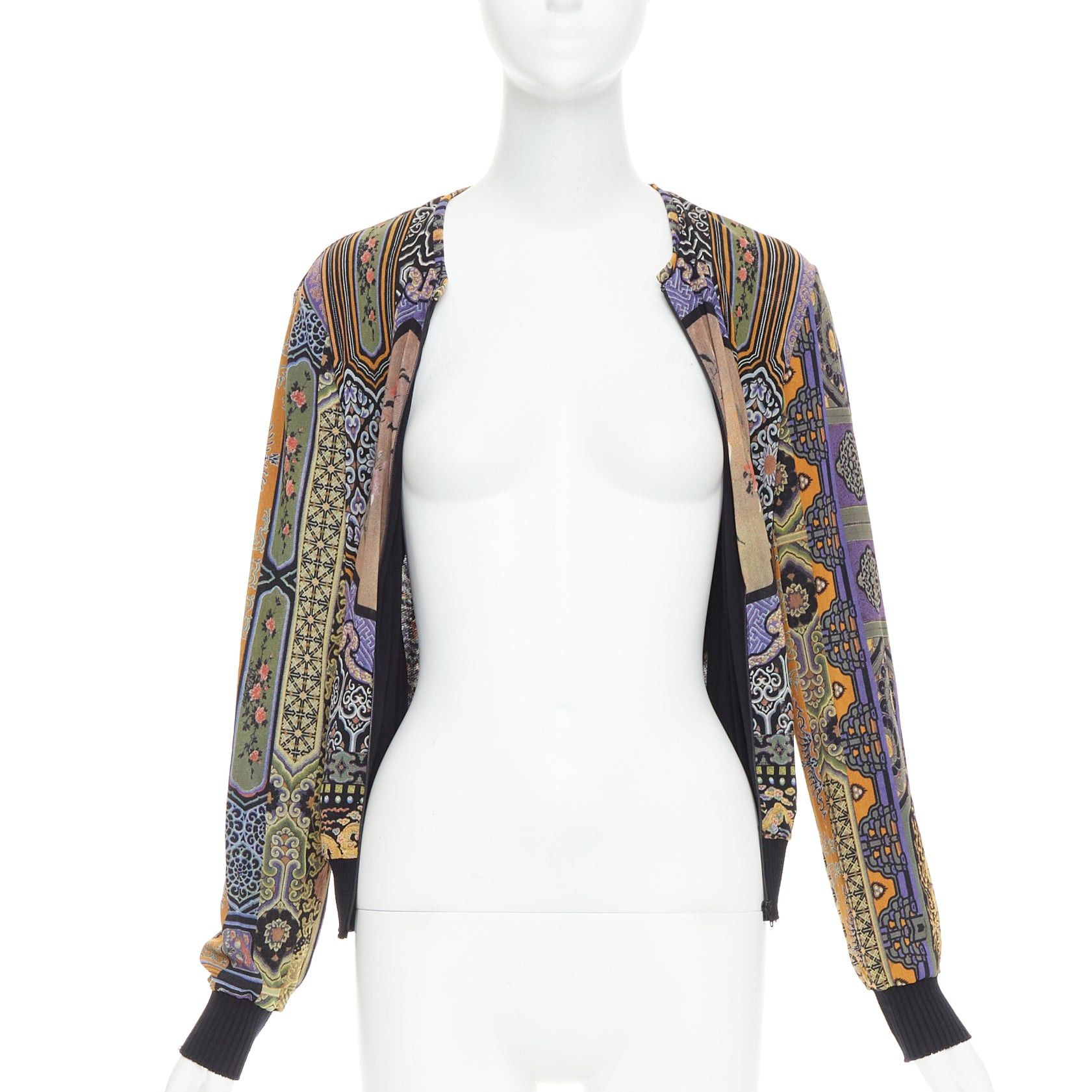 Vivienne Tam rare VIVIENNE TAM purple Dynasty chinoiserie dragon birds print bomber jacket Size M / US 6-8 / IT 42-44 - 3 Thumbnail