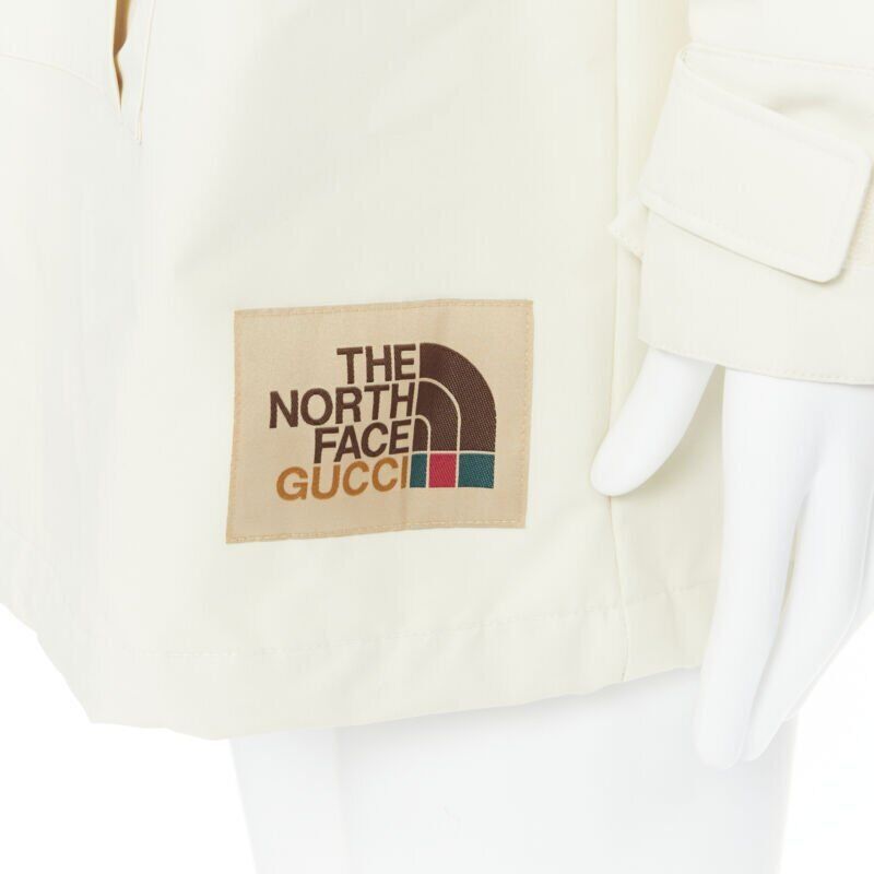 Gucci GUCCI NORTH FACE light beige nylon windbreaker anorak pullover jacket S Size XS / US 0-2 / IT 36-38 - 2 Thumbnail
