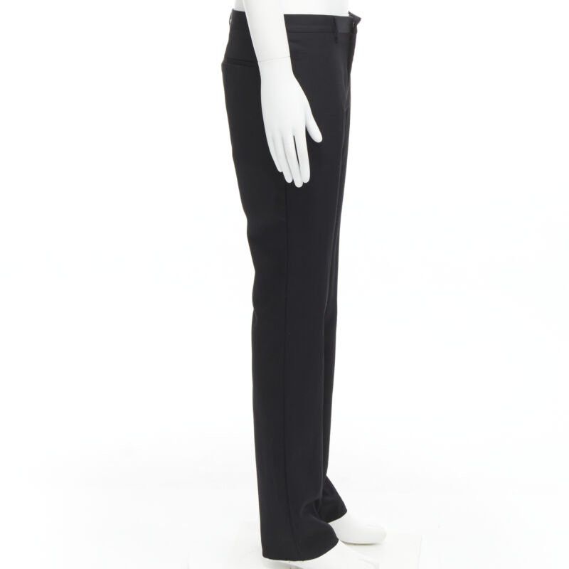 Givenchy GIVENCHY 100% wool black straight leg trousers pants EU48 M Size US 29 - 4 Thumbnail