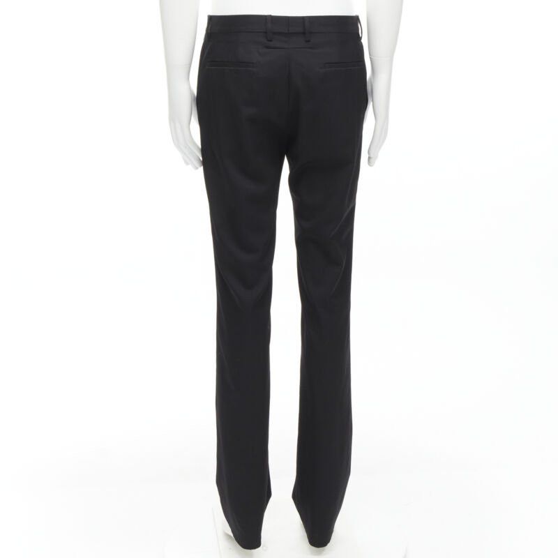 Givenchy GIVENCHY 100% wool black straight leg trousers pants EU48 M Size US 29 - 6 Thumbnail