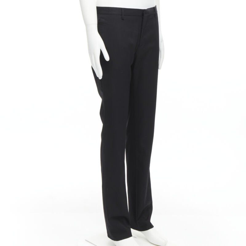 Givenchy GIVENCHY 100% wool black straight leg trousers pants EU48 M Size US 29 - 3 Thumbnail