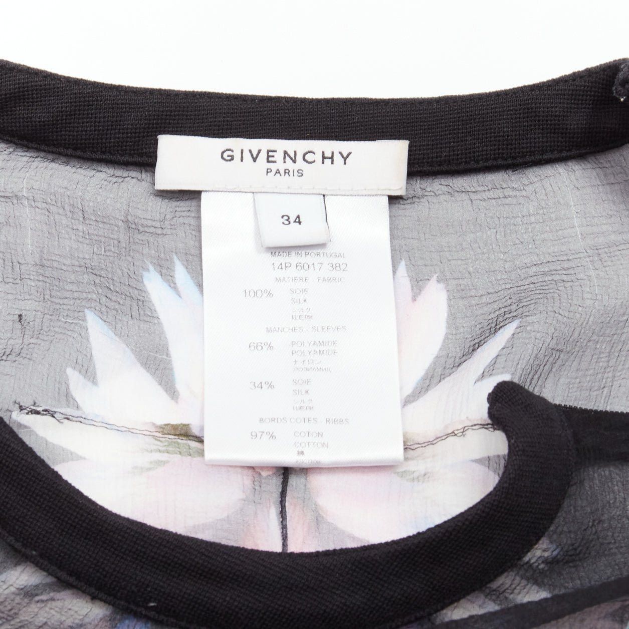Givenchy GIVENCHY RICCARDO TISCI red black floral sheer romantic goth tshirt FR34 XS Size XS / US 0-2 / IT 36-38 - 9 Thumbnail