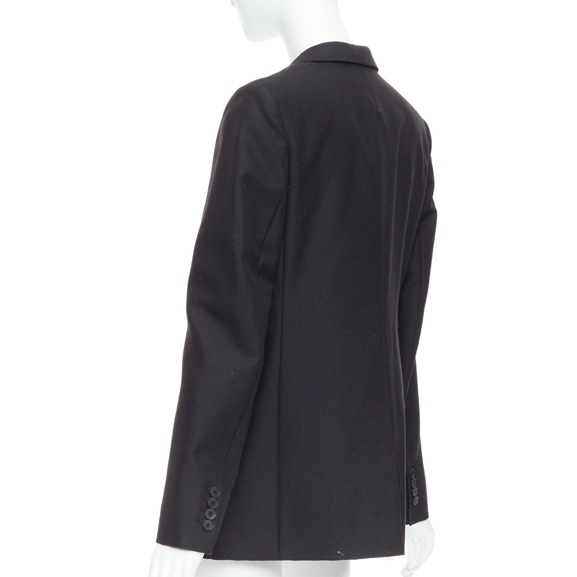 Dior CHRISTIAN DIOR black wool mohair boxy peak collar tux jacket FR40 L Size M / US 6-8 / IT 42-44 - 7 Thumbnail