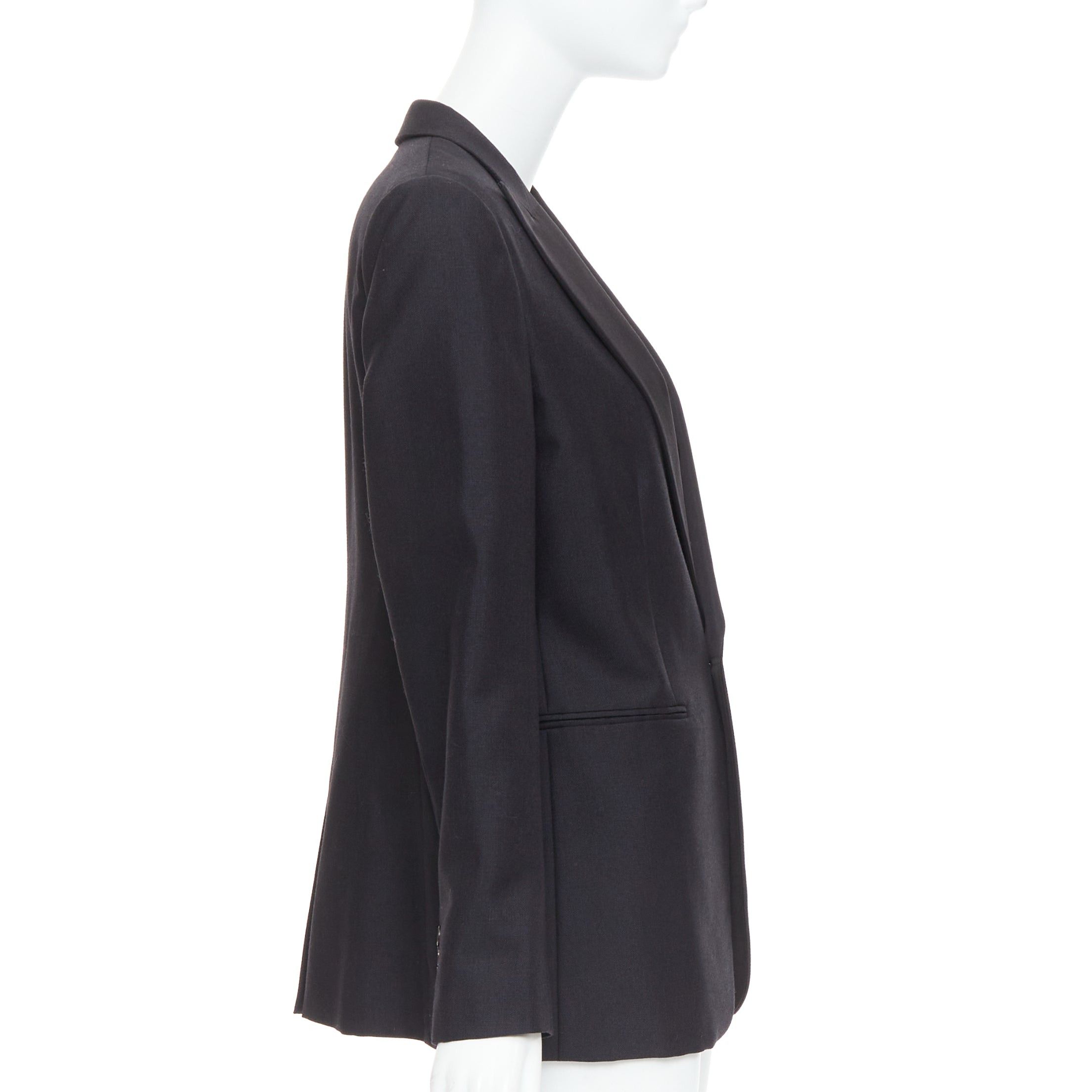 Dior CHRISTIAN DIOR black wool mohair boxy peak collar tux jacket FR40 L Size M / US 6-8 / IT 42-44 - 5 Thumbnail