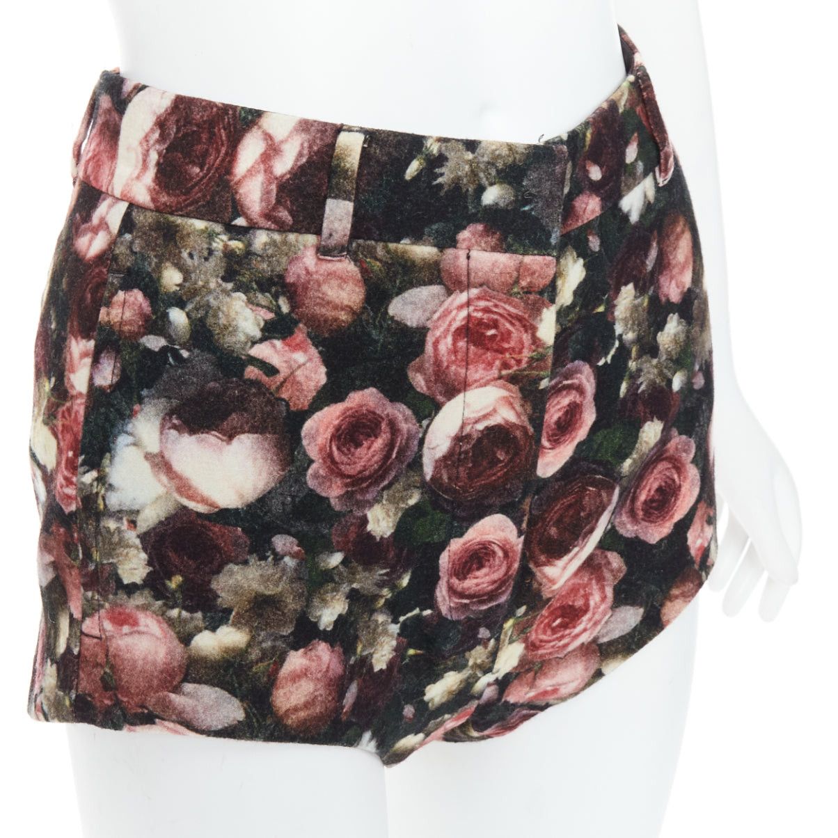 Givenchy GIVENCHY Tisci 2013 black pink rose floral print high cut shorts Size 27" / US 4 / IT 40 - 7 Thumbnail