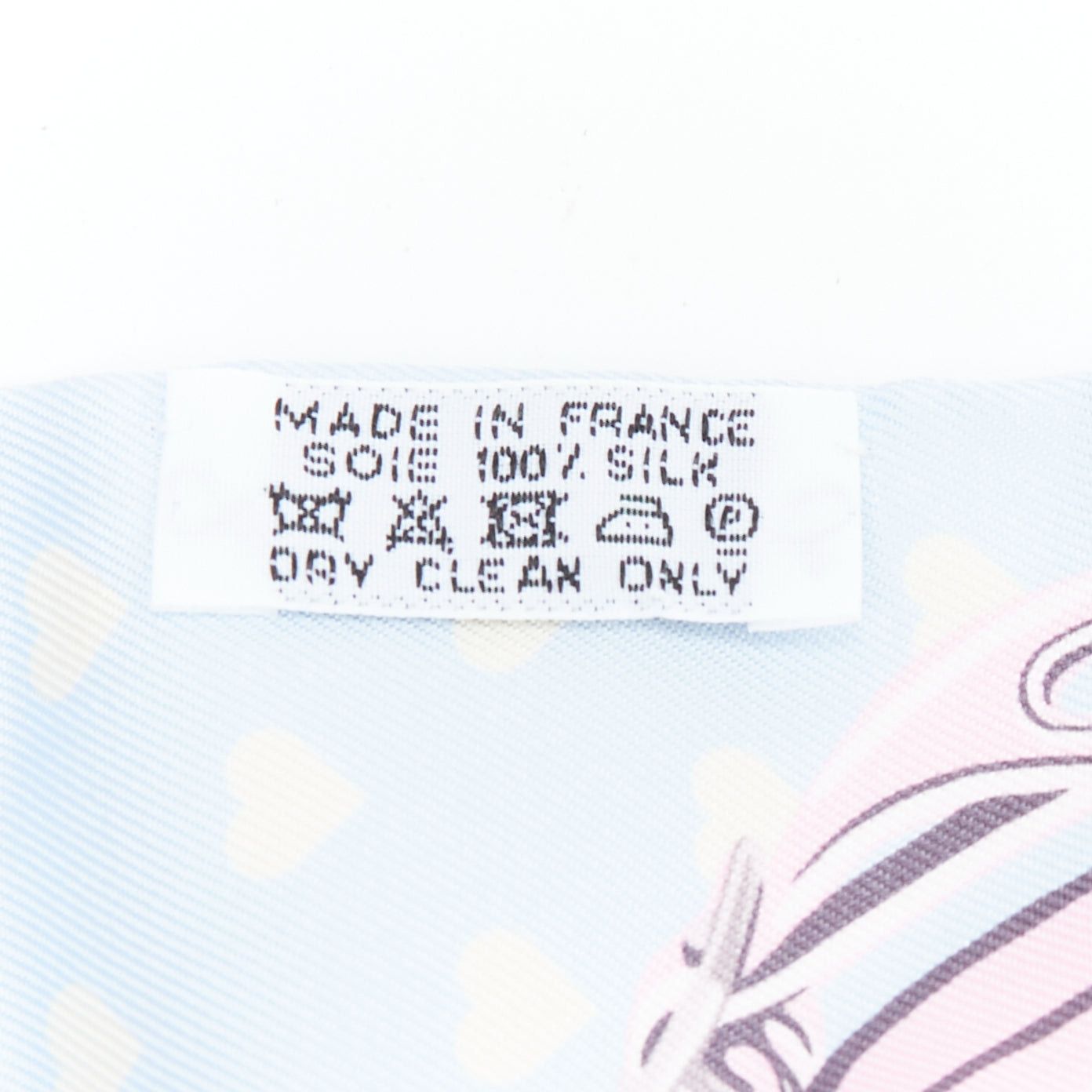 Hermes HERMES Silk Brides De Gala Love Twilly Bleu Ciel Parme Vert silk scarf Size ONE SIZE - 5 Thumbnail
