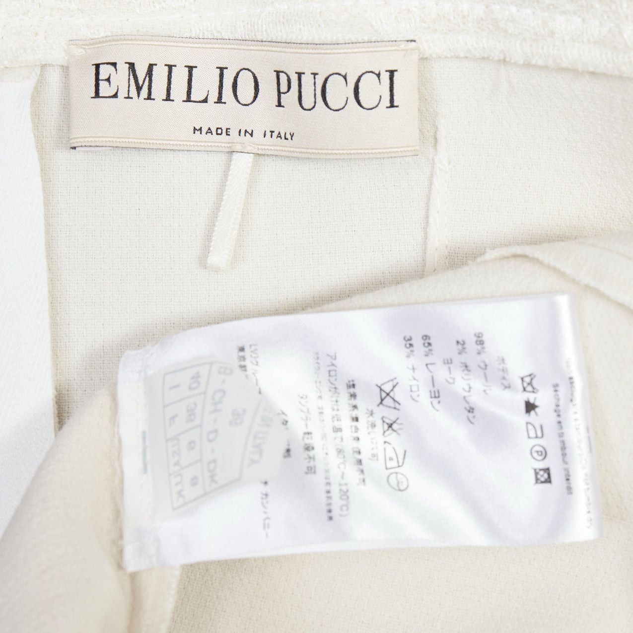 Emilio Pucci EMILIO PUCCI cream virgin wool blend lace collar cocktail dress IT40 S Size S / US 4 / IT 40 - 8 Thumbnail