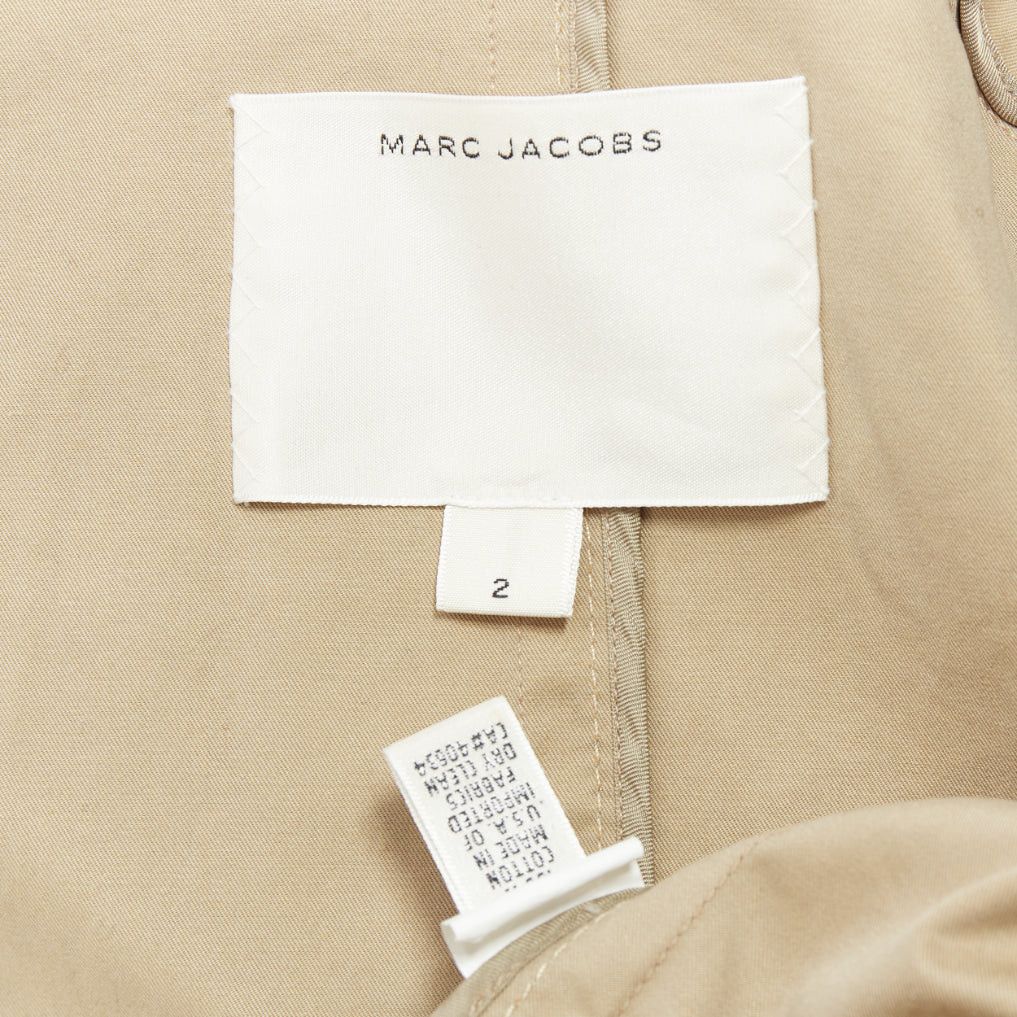Marc Jacobs MARC JACOBS beige cotton black horn buttons trench coat US2 S Size S / US 4 / IT 40 - 9 Thumbnail