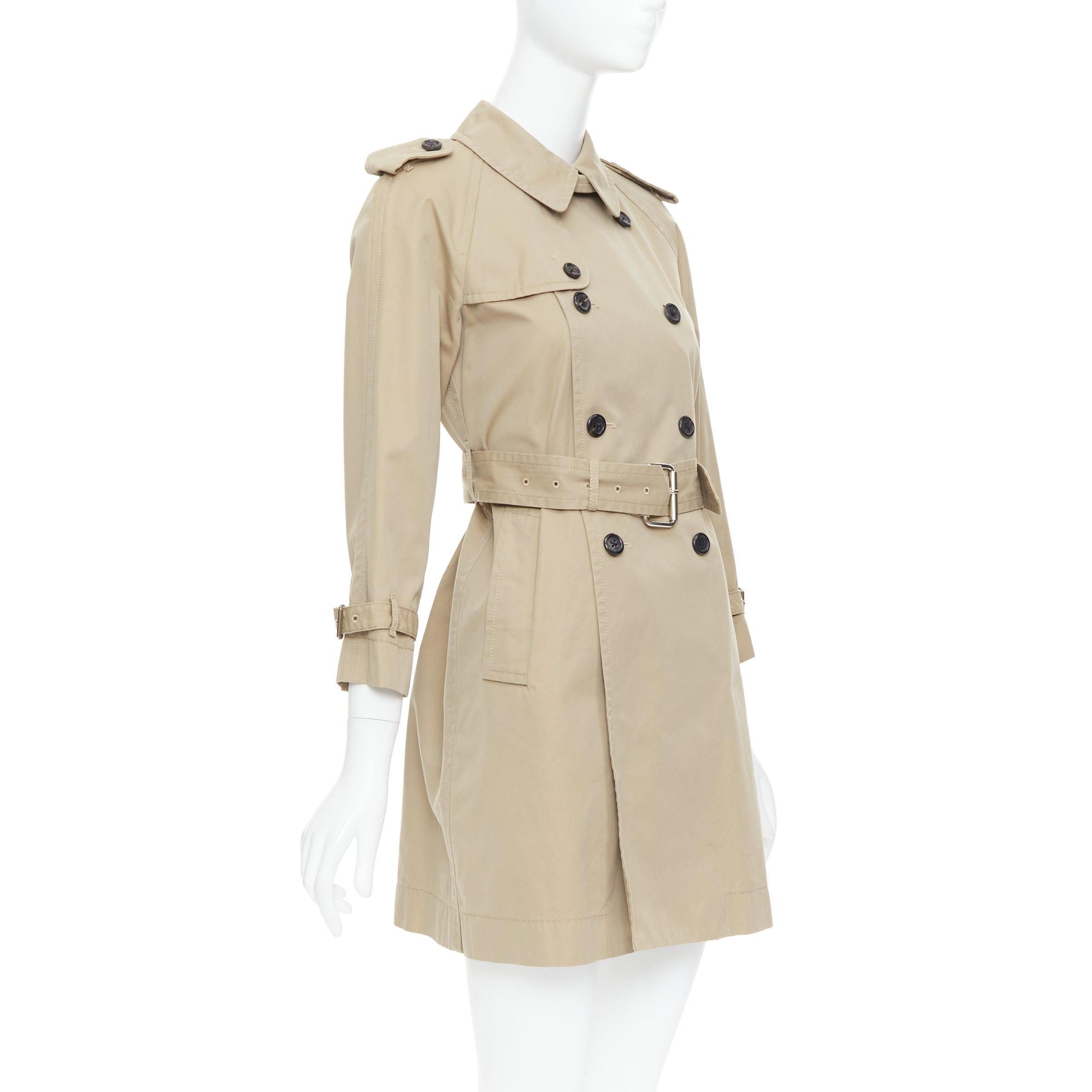 Marc Jacobs MARC JACOBS beige cotton black horn buttons trench coat US2 S Size S / US 4 / IT 40 - 4 Thumbnail