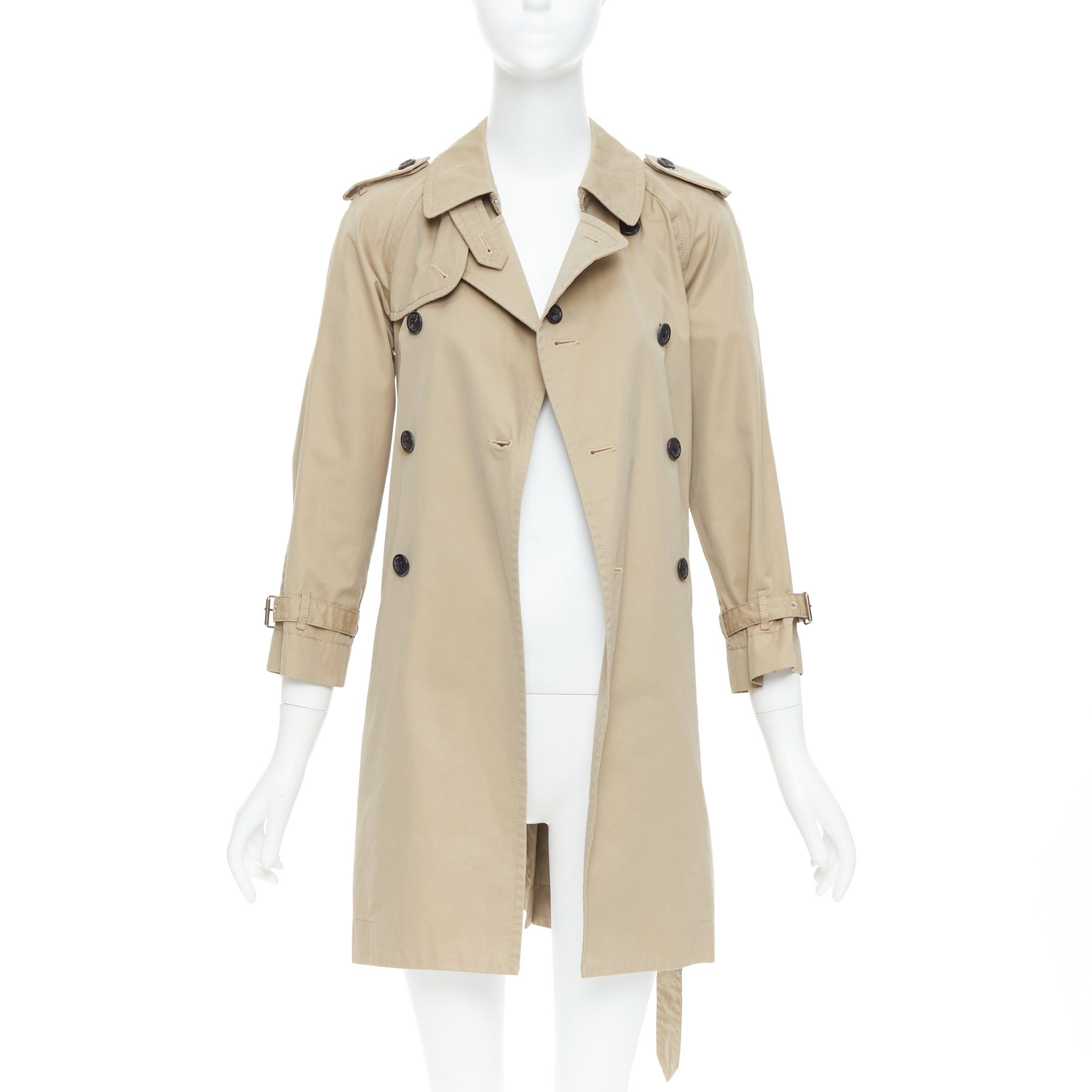Marc Jacobs MARC JACOBS beige cotton black horn buttons trench coat US2 S Size S / US 4 / IT 40 - 3 Thumbnail