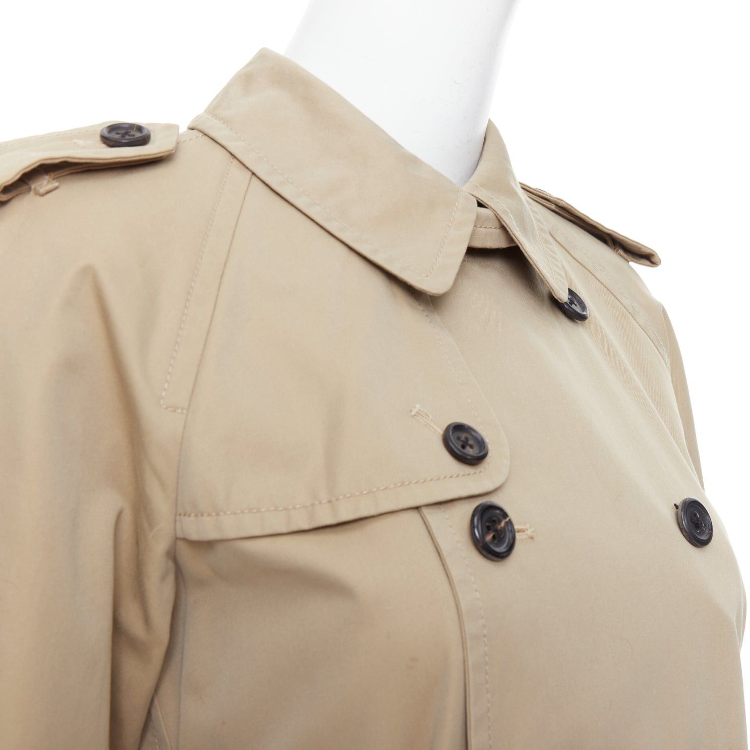 Marc Jacobs MARC JACOBS beige cotton black horn buttons trench coat US2 S Size S / US 4 / IT 40 - 2 Thumbnail
