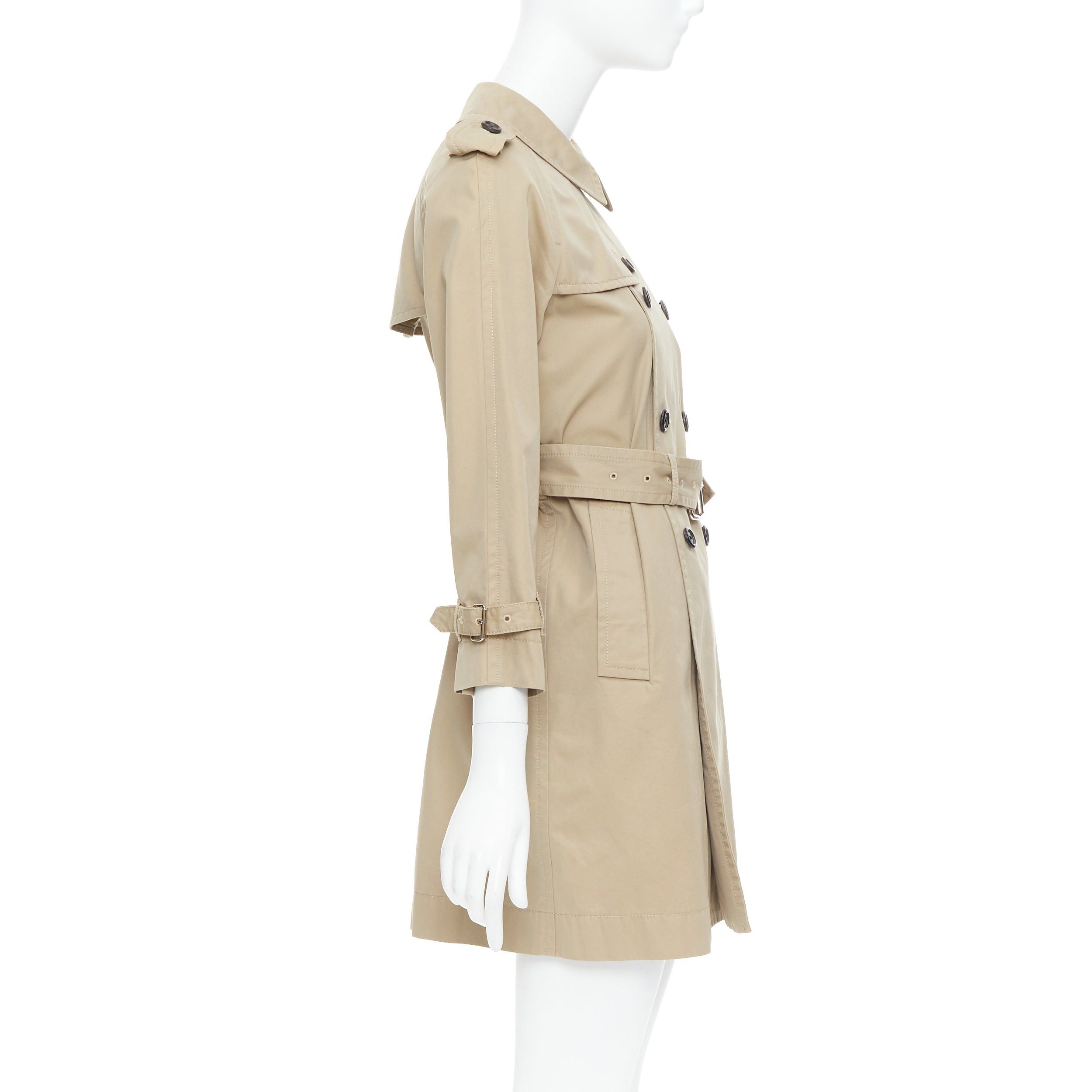 Marc Jacobs MARC JACOBS beige cotton black horn buttons trench coat US2 S Size S / US 4 / IT 40 - 5 Thumbnail