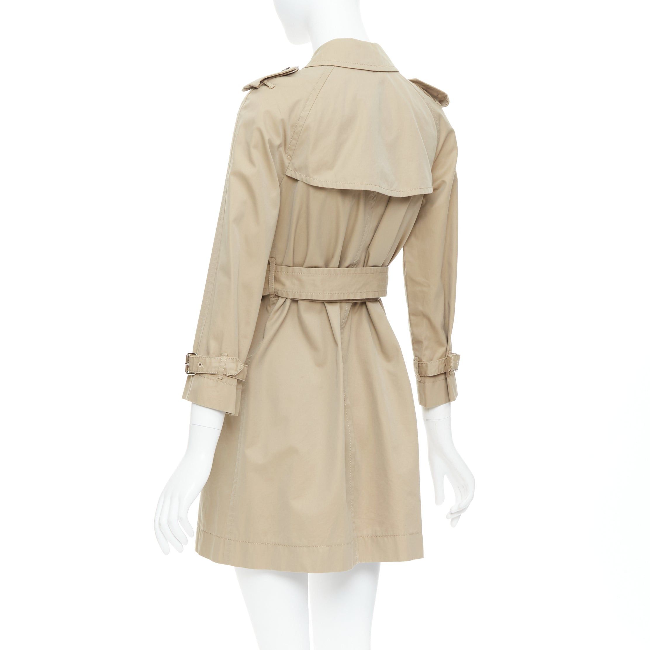 Marc Jacobs MARC JACOBS beige cotton black horn buttons trench coat US2 S Size S / US 4 / IT 40 - 7 Thumbnail