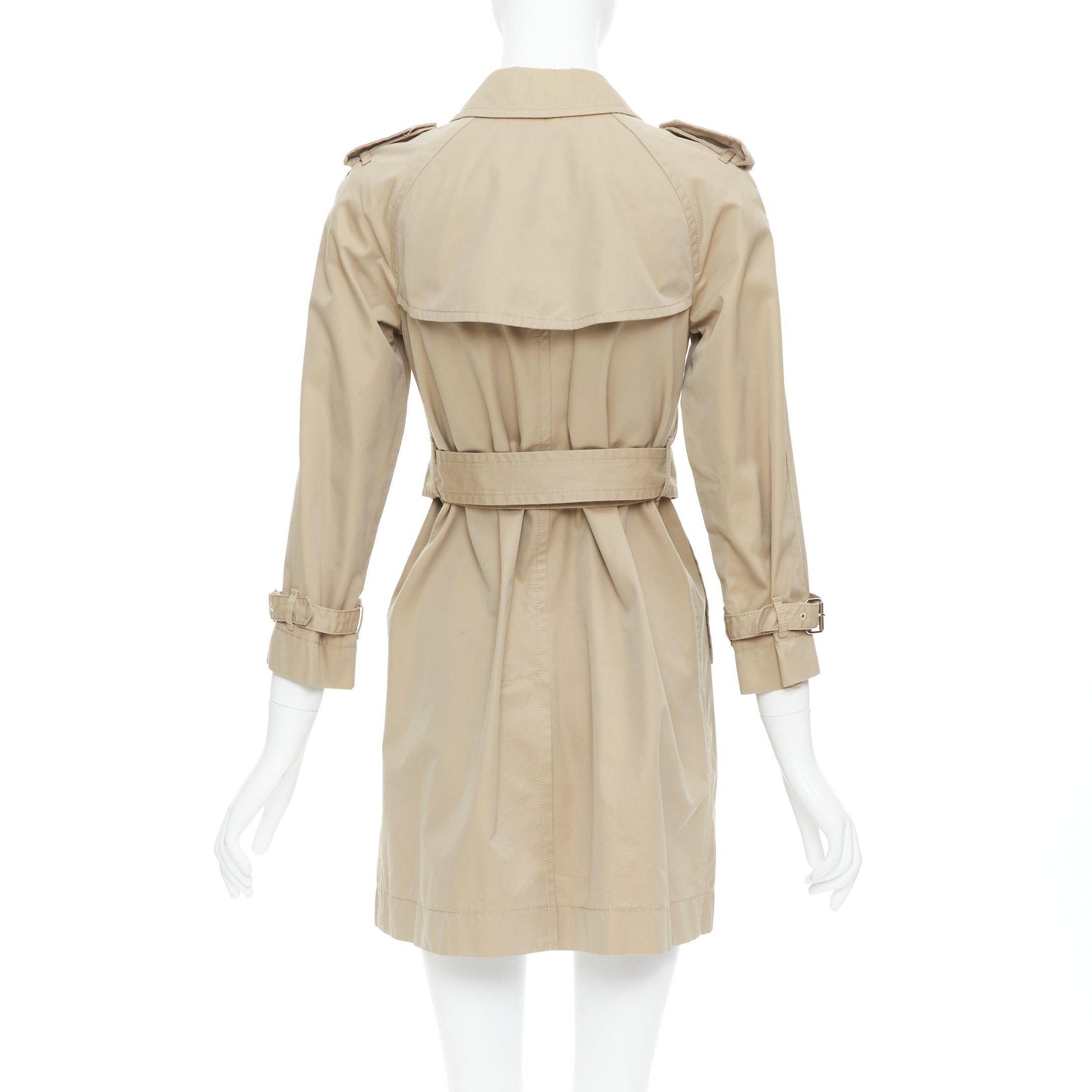 Marc Jacobs MARC JACOBS beige cotton black horn buttons trench coat US2 S Size S / US 4 / IT 40 - 6 Thumbnail