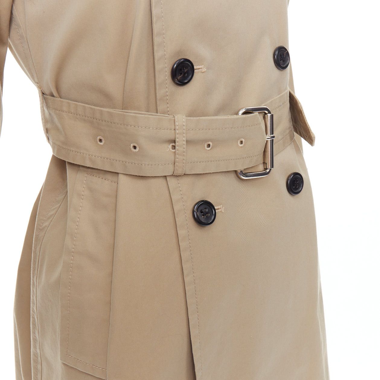 Marc Jacobs MARC JACOBS beige cotton black horn buttons trench coat US2 S Size S / US 4 / IT 40 - 8 Thumbnail