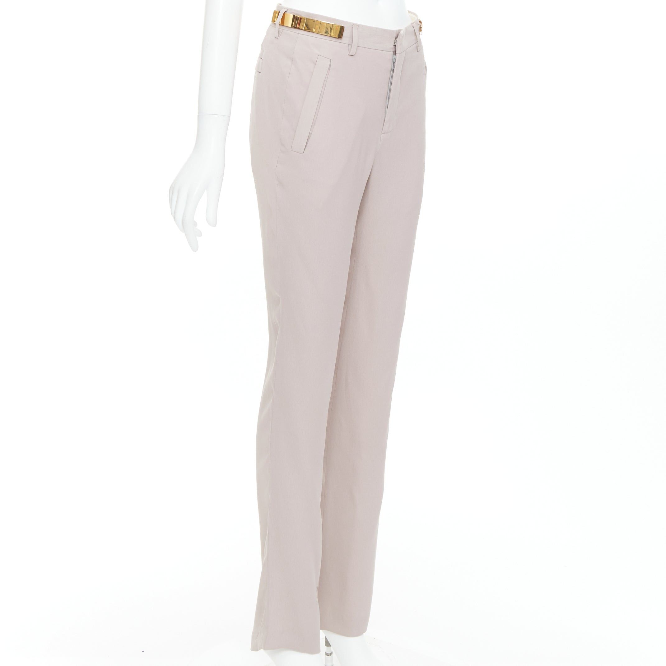 Givenchy GIVENCHY Riccardo Tisci Runway gold waist metal bar pink pants FR36 S Size 28" / US 6 / IT 42 - 3 Thumbnail