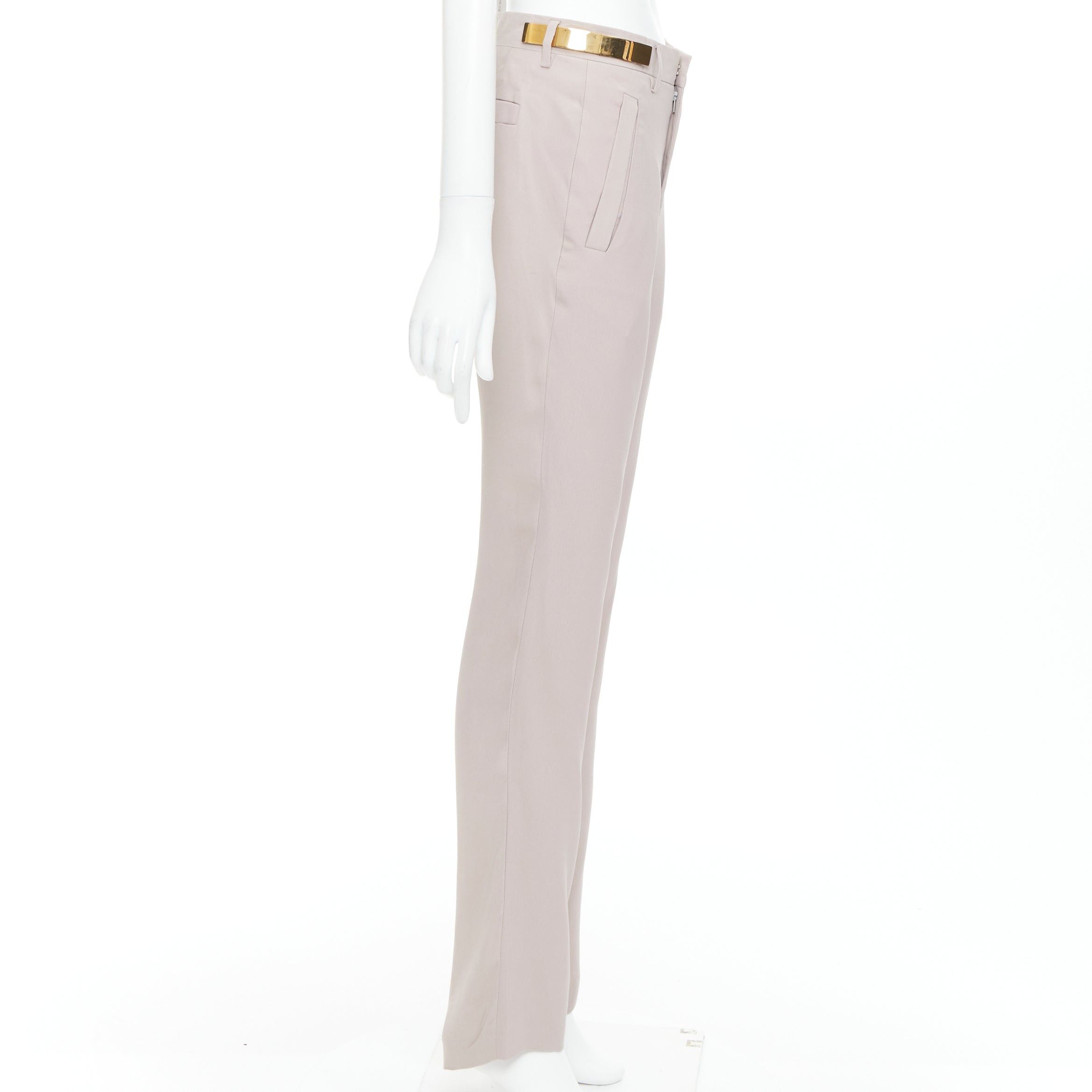 Givenchy GIVENCHY Riccardo Tisci Runway gold waist metal bar pink pants FR36 S Size 28" / US 6 / IT 42 - 4 Thumbnail