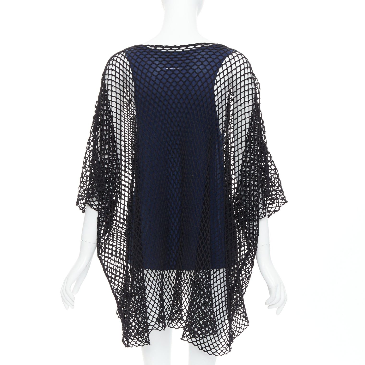 Maison Margiela MAISON MARGIELA MM6 black mesh net blue cupro blend layered tank top S Size S / US 4 / IT 40 - 5 Thumbnail