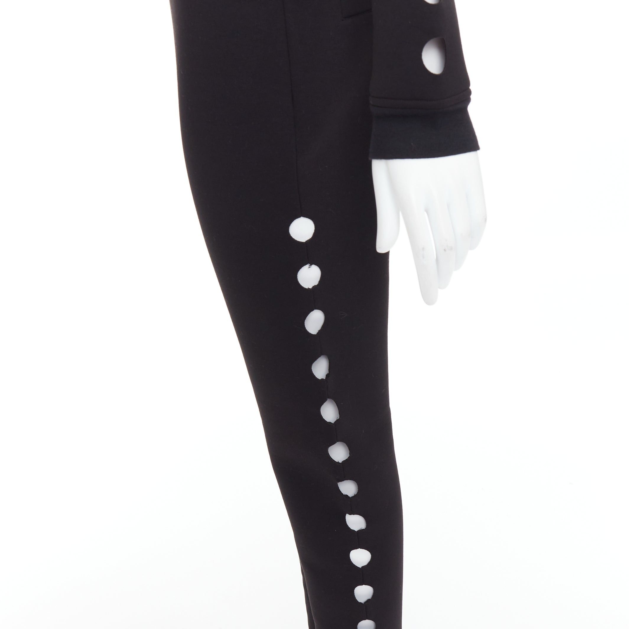 Opening Ceremony OPENING CEREMONY Cut-out black neoprene laser cut holes top pants set S Size 27" / US 4 / IT 40 - 7 Thumbnail