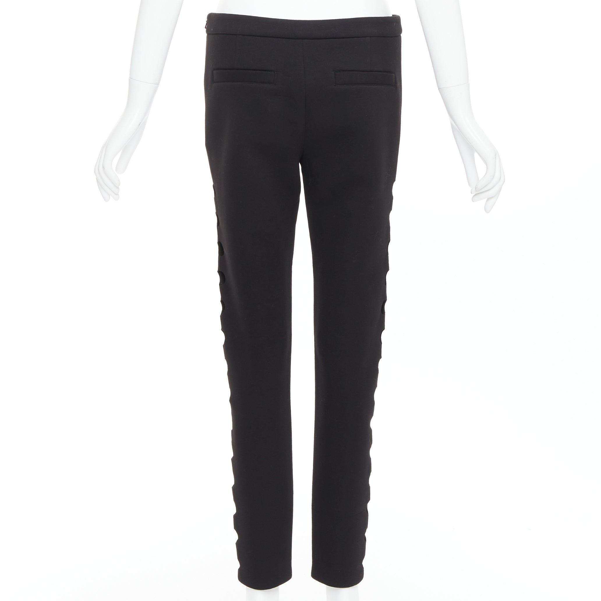 Opening Ceremony OPENING CEREMONY Cut-out black neoprene laser cut holes top pants set S Size 27" / US 4 / IT 40 - 9 Thumbnail