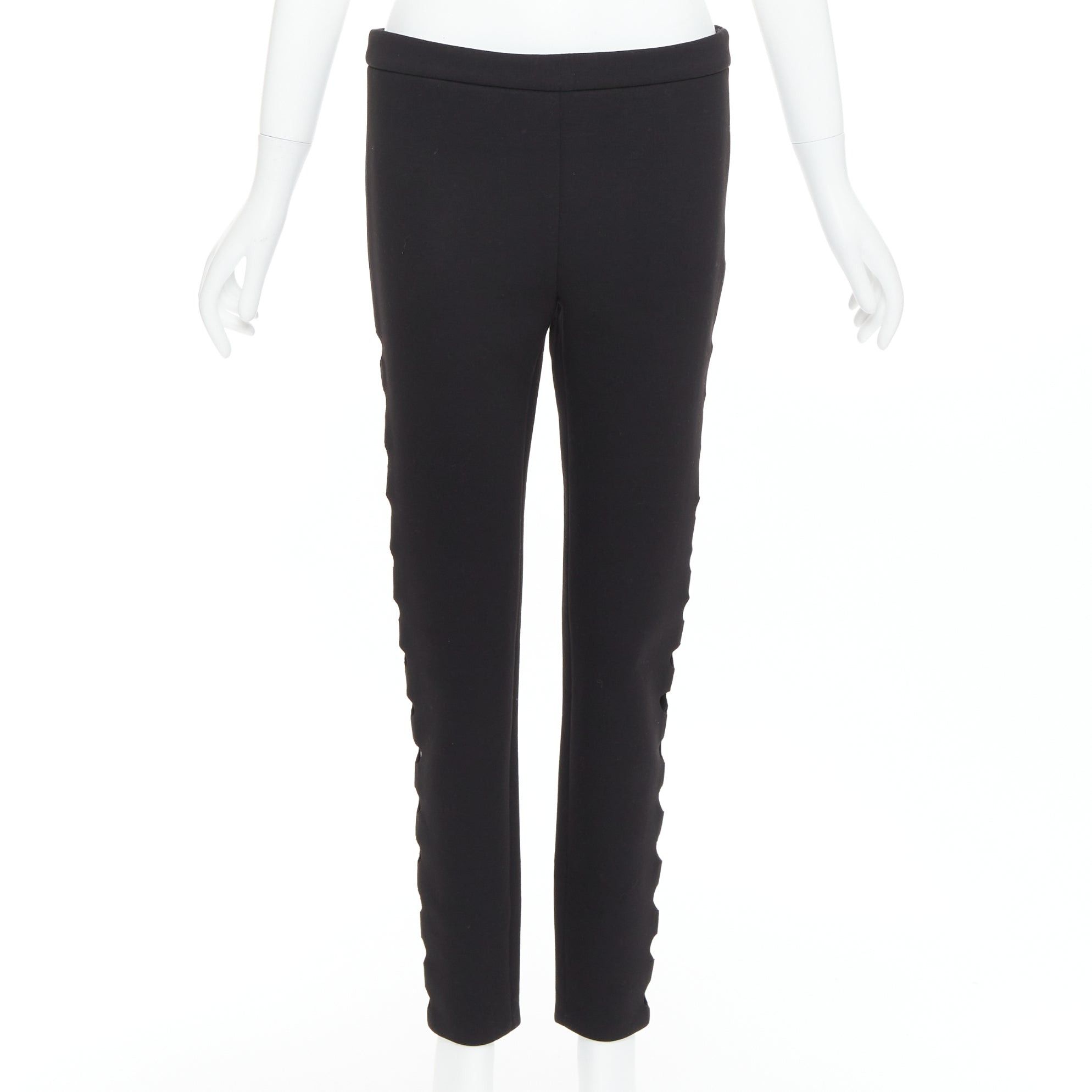 Opening Ceremony OPENING CEREMONY Cut-out black neoprene laser cut holes top pants set S Size 27" / US 4 / IT 40 - 8 Thumbnail