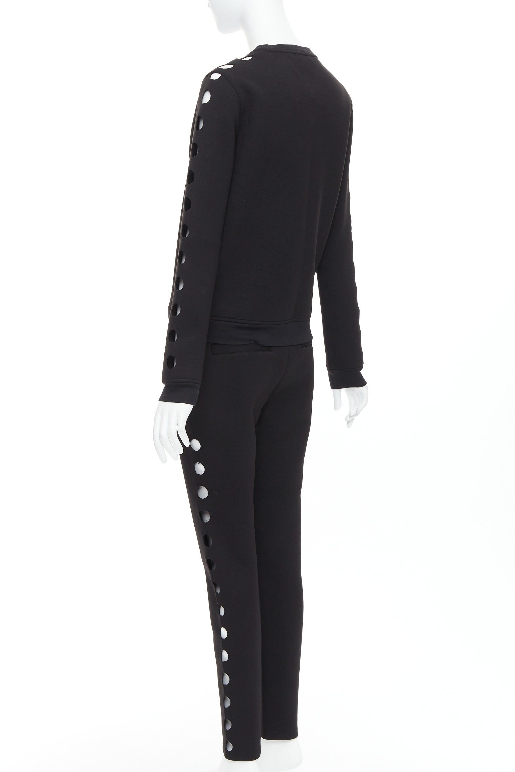 Opening Ceremony OPENING CEREMONY Cut-out black neoprene laser cut holes top pants set S Size 27" / US 4 / IT 40 - 6 Thumbnail