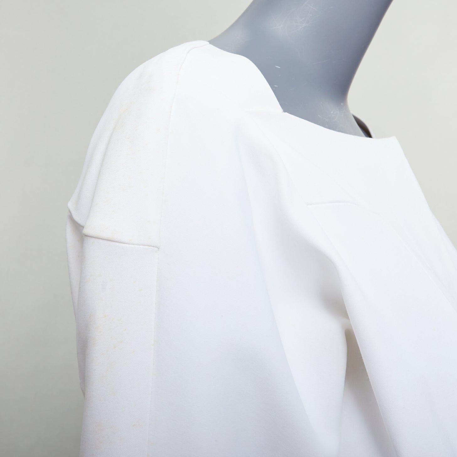 Chloe CHLOE white cotton batwing square collar zip cuff crop jacket FR36 S Size S / US 4 / IT 40 - 2 Thumbnail