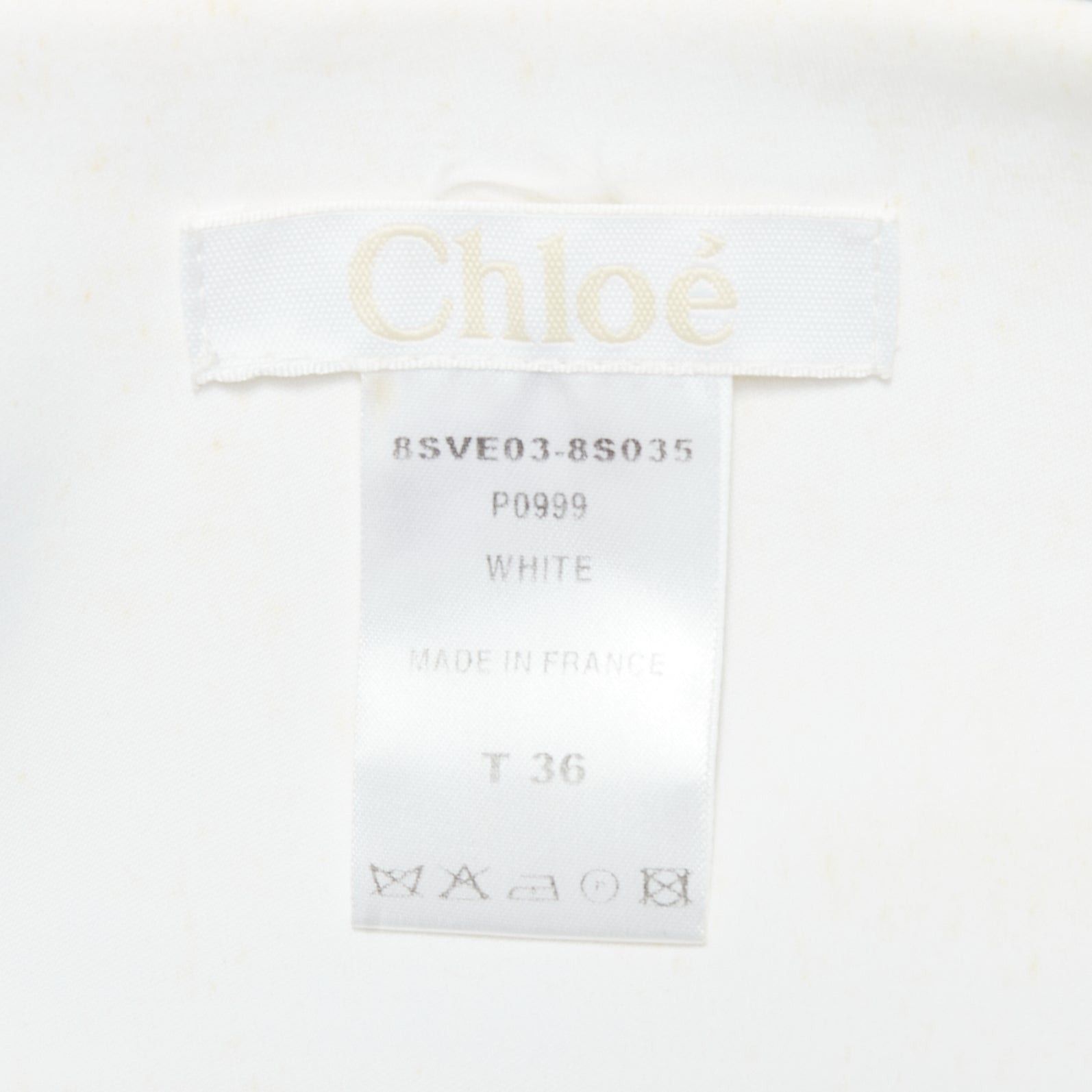 Chloe CHLOE white cotton batwing square collar zip cuff crop jacket FR36 S Size S / US 4 / IT 40 - 9 Thumbnail