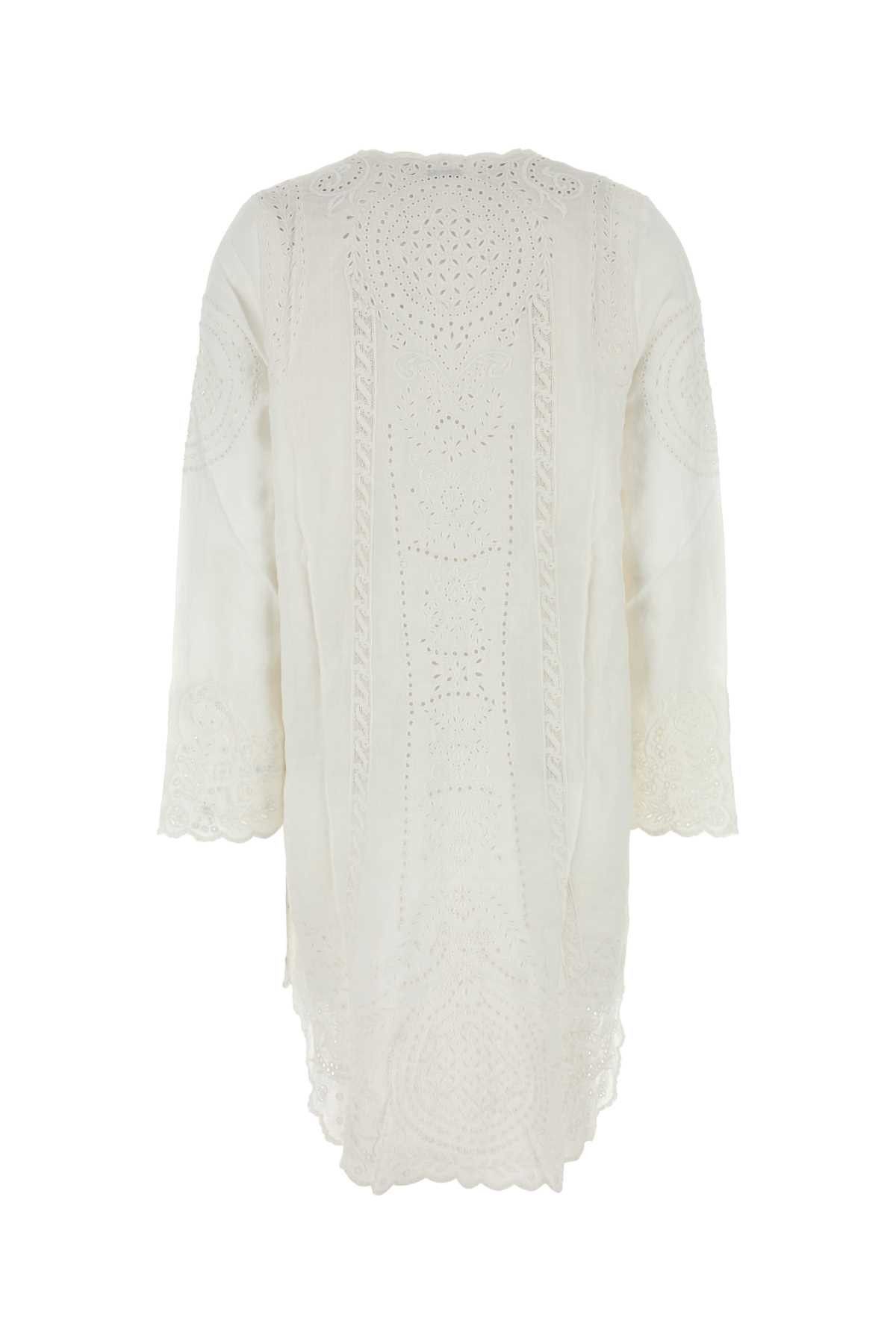 Bode White Linen Belvoir Blouse Size M / US 6-8 / IT 42-44 - 2 Thumbnail