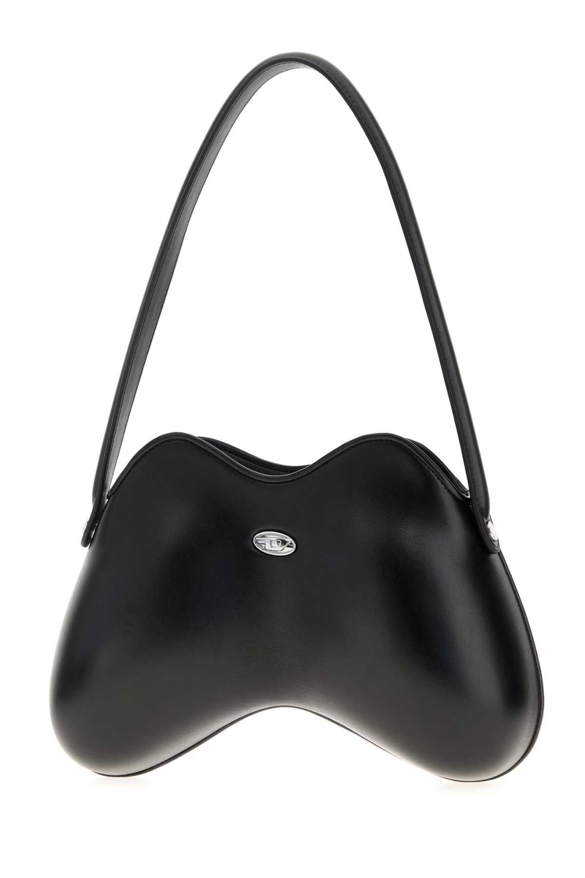 Diesel Black Leather Synthetic Leather Double-D Shoulder Bag Size ONE SIZE - 2 Thumbnail