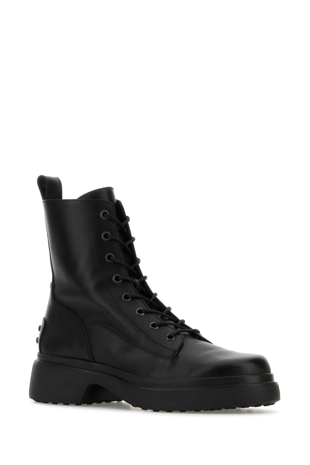 Tod's Black Leather Ankle Boots Size US 6.5 / IT 36.5 - 2 Thumbnail