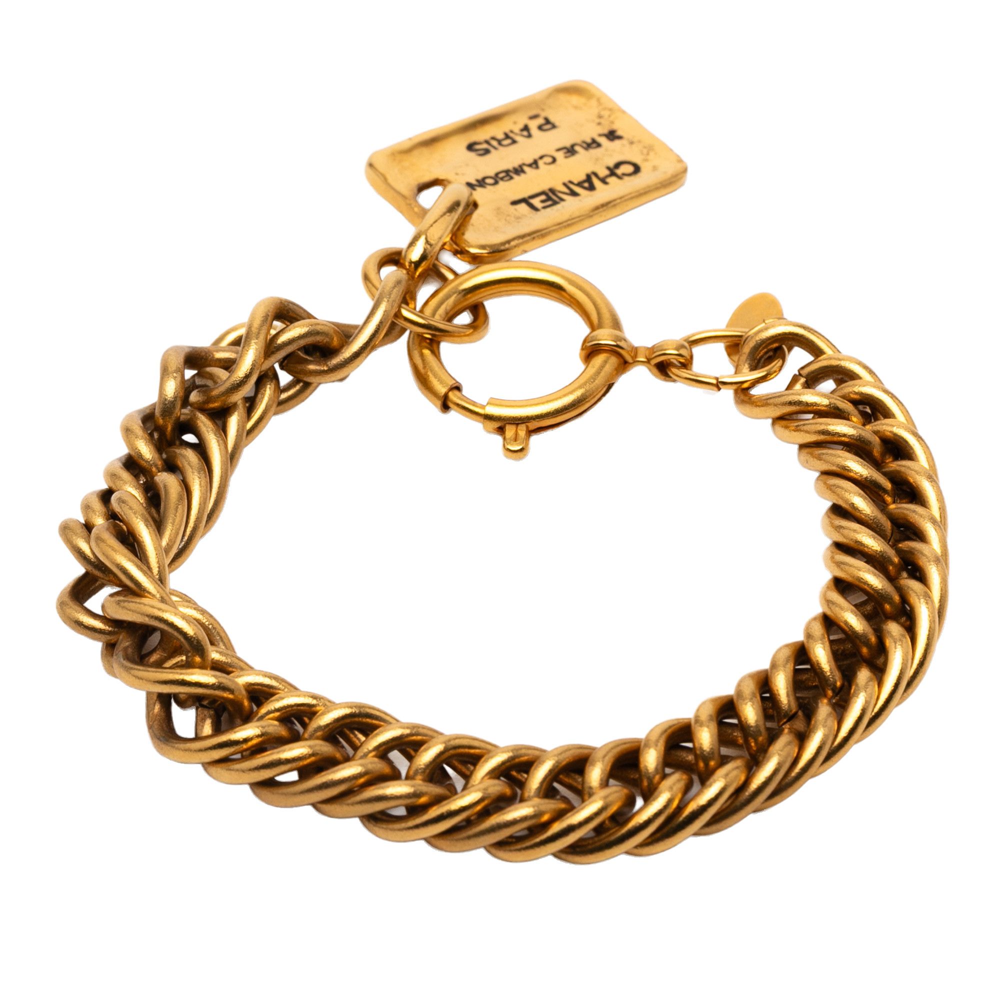 Chanel Chanel Gold Plated 31 Rue Cambon Plate Charm Bracelet Size ONE SIZE - 3 Thumbnail
