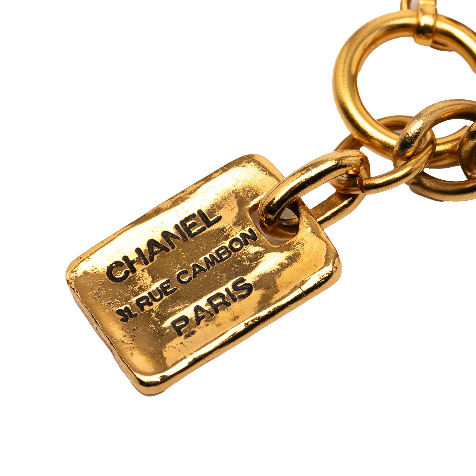 Chanel Chanel Gold Plated 31 Rue Cambon Plate Charm Bracelet Size ONE SIZE - 4 Thumbnail
