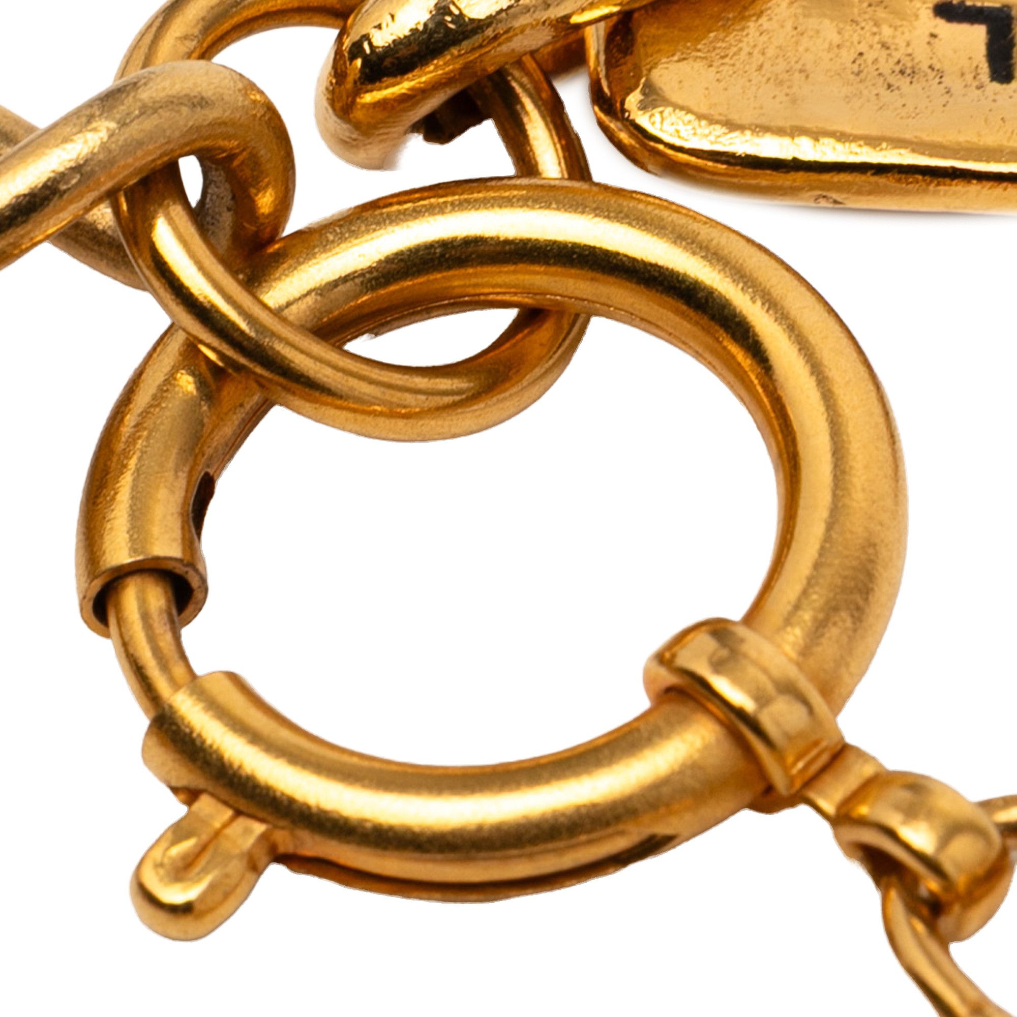 Chanel Chanel Gold Plated 31 Rue Cambon Plate Charm Bracelet Size ONE SIZE - 6 Thumbnail