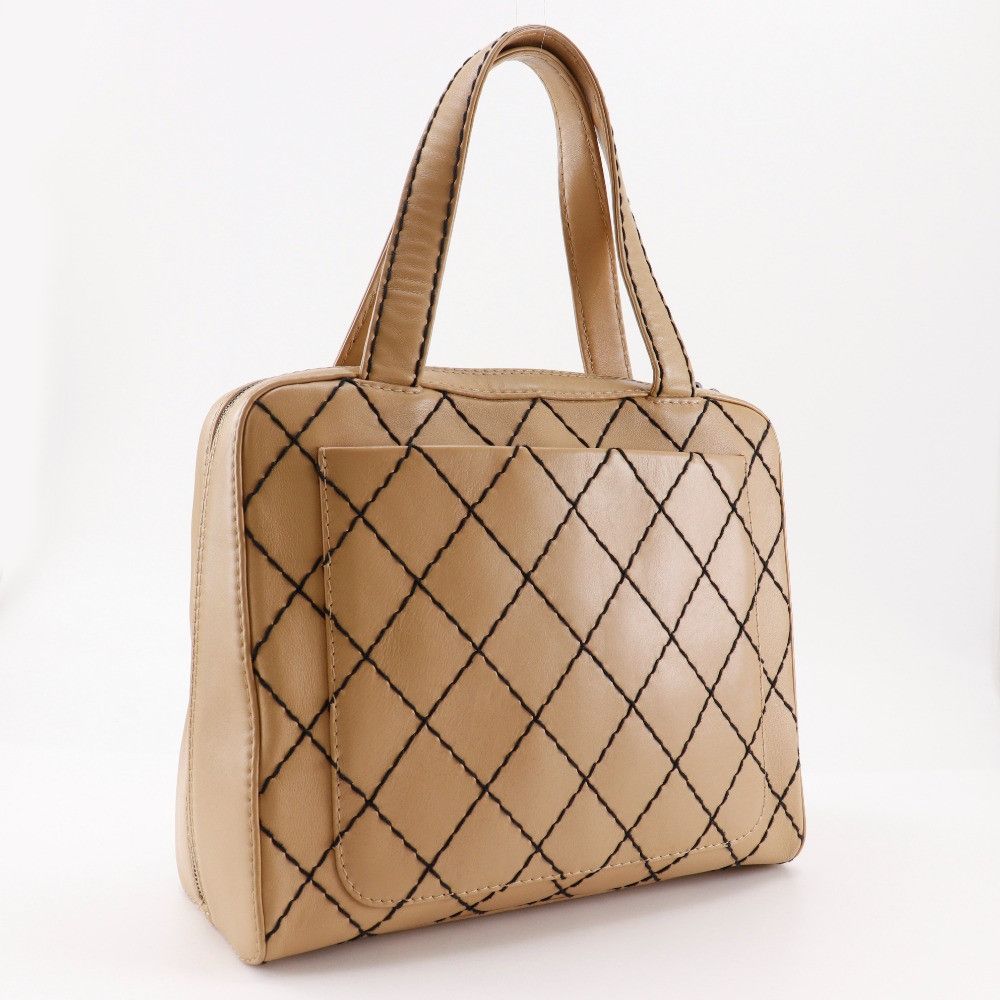 Chanel Chanel Chanel Wild Stitch Calfskin 2way Tote Bag Leather Tote Bag A14693 DUTY FREE for USA Size ONE SIZE - 3 Thumbnail
