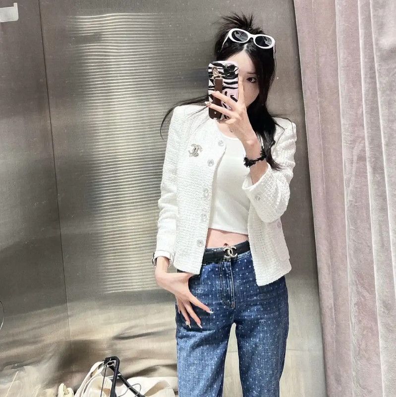 Chanel Chanel Blue Denim Pants for Women 0089 Size 23" - 9 Thumbnail