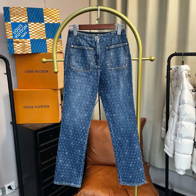 Chanel Chanel Blue Denim Pants for Women 0089 Size 23" - 2 Thumbnail