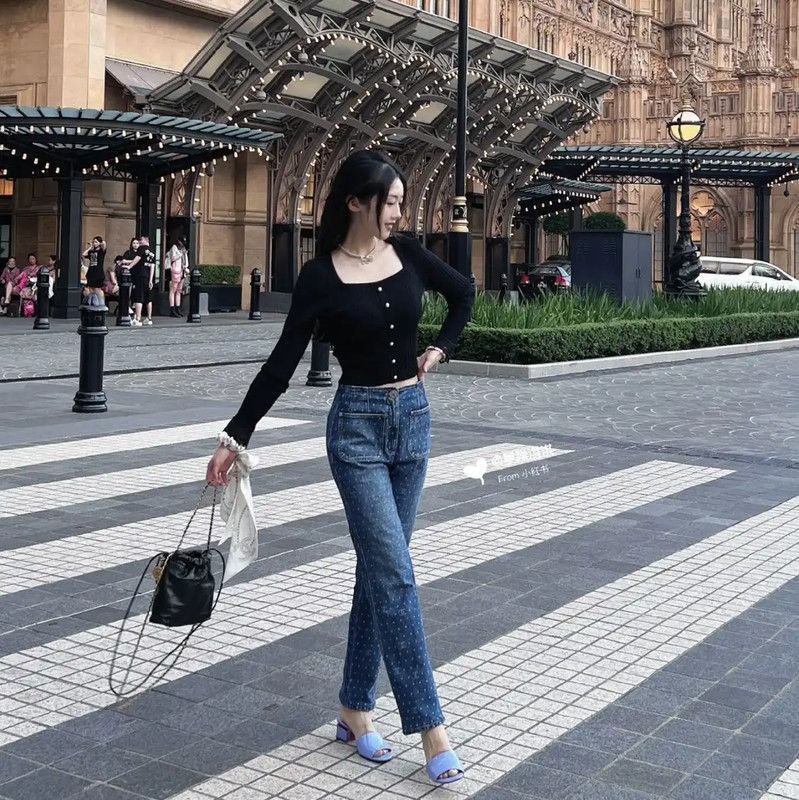 Chanel Chanel Blue Denim Pants for Women 0089 Size 23" - 8 Thumbnail