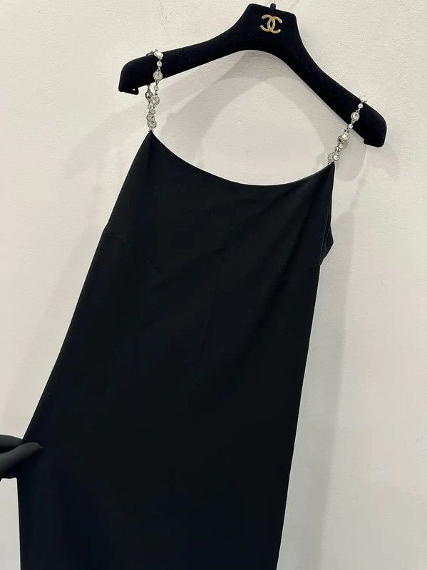 Chanel Chanel Black Wool Midi Dress for Women 0089 Size L / US 10 / IT 46 - 5 Thumbnail