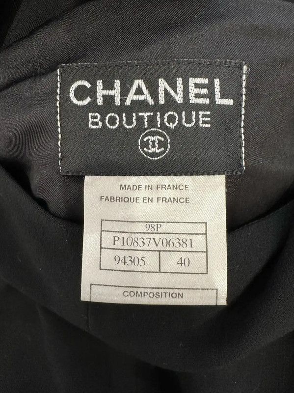 Chanel Chanel Black Wool Midi Dress for Women 0089 Size L / US 10 / IT 46 - 7 Thumbnail