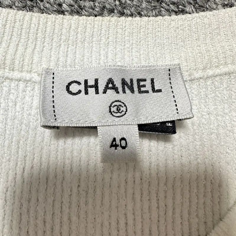Chanel Chanel Cotton Embroidered Jacket in Beige 0089 Size M / US 6-8 / IT 42-44 - 3 Thumbnail