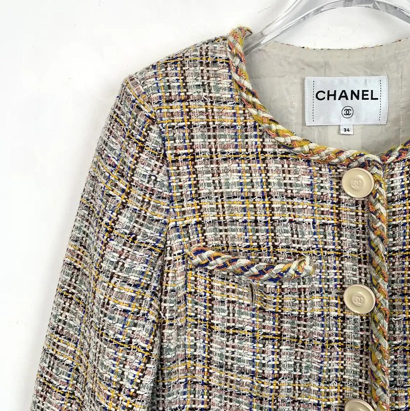Chanel Chanel Color-block Cotton Women's Jacket 0089 Size XXS / US 00 / IT 34 - 3 Thumbnail