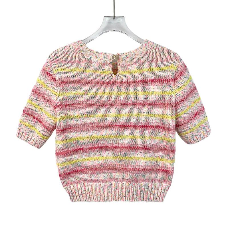 Chanel Chanel Multicolor Cotton Pullover Sweater 0089 Size XXS / US 00 / IT 34 - 2 Thumbnail