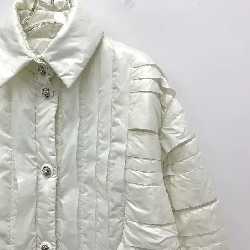Chanel Chanel White Women's Polyester Jacket 0089 Size XS / US 0-2 / IT 36-38 - 3 Thumbnail