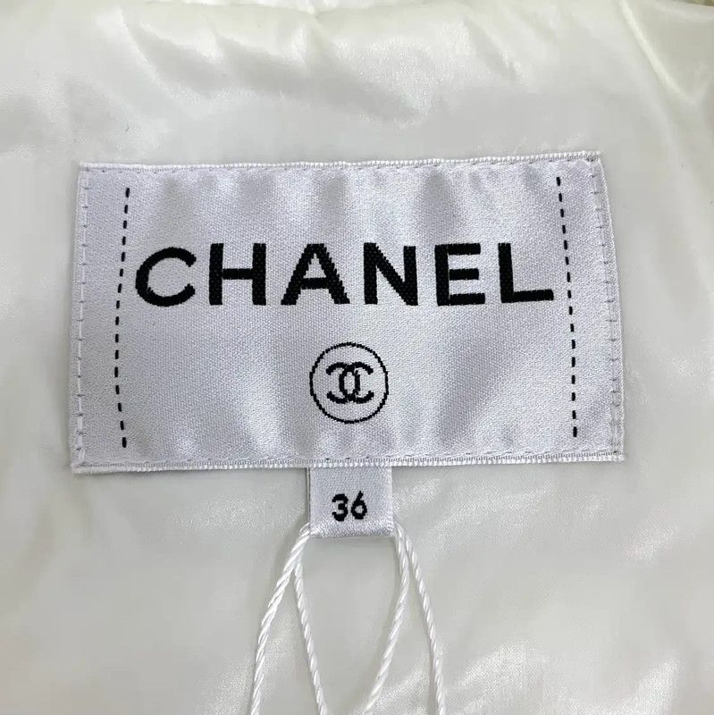 Chanel Chanel White Women's Polyester Jacket 0089 Size XS / US 0-2 / IT 36-38 - 5 Thumbnail