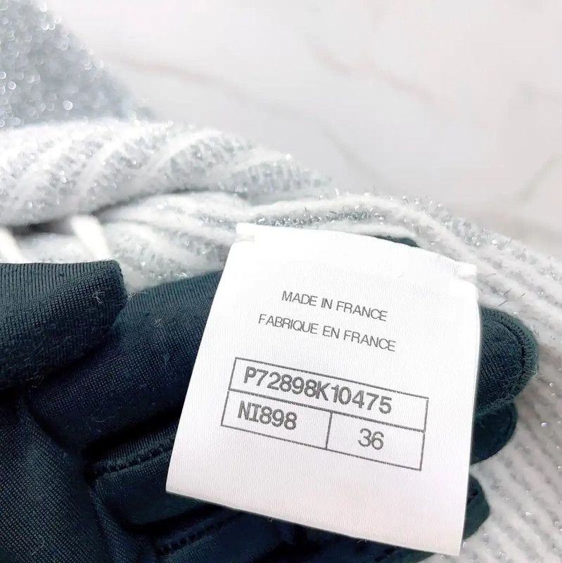 Chanel Chanel Silver Polyester Women's Top 0089 Size M / US 6-8 / IT 42-44 - 9 Thumbnail