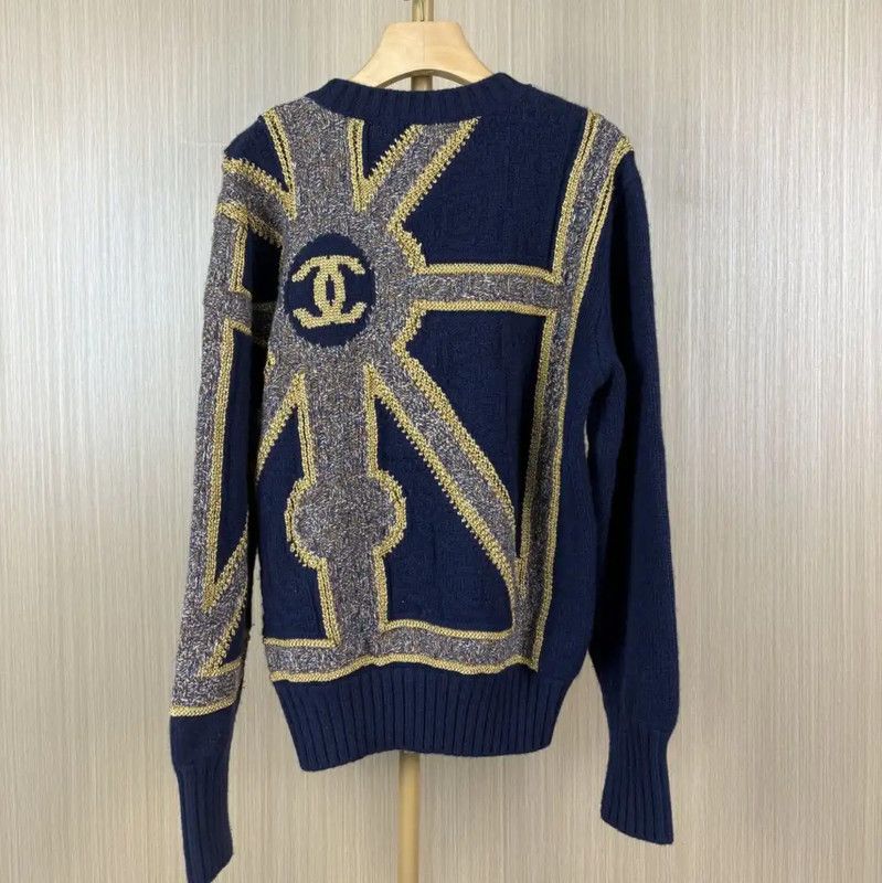 Chanel Chanel Black Cashmere Pullover Sweater 0089 Size L / US 10 / IT 46 - 2 Thumbnail