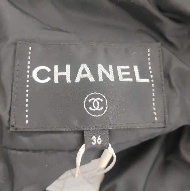 Chanel Chanel Black Polyester Women's Jacket 0089 Size M / US 6-8 / IT 42-44 - 4 Thumbnail
