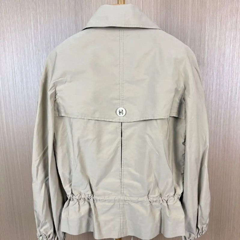 Chanel Chanel Cotton Beige Jacket for Women 0089 Size XS / US 0-2 / IT 36-38 - 2 Thumbnail